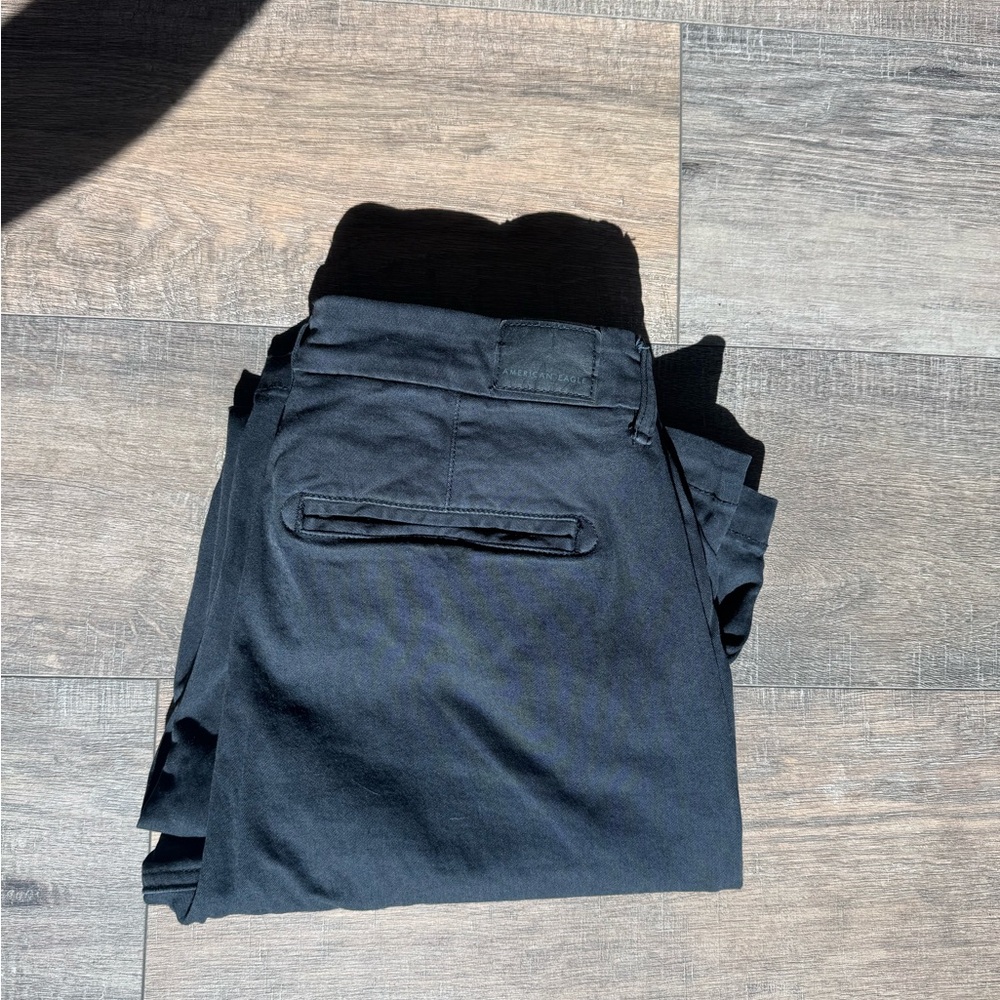 American Eagle Black Chinos/Cargos